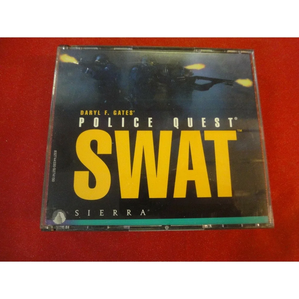 Vintage Daryl F Gates Police Quest: SWAT PC computer game 1995 Sierra 4‎ disc